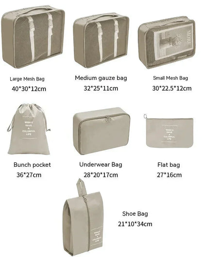 7/8/9/10 Pcs Set Travel Organizer