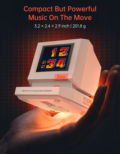 Divoom Portable MiniToo Retro Bluetooth Speaker Pixel Display Music Box
