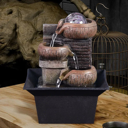 Desktop Water Fountain Portable Tabletop Waterfall