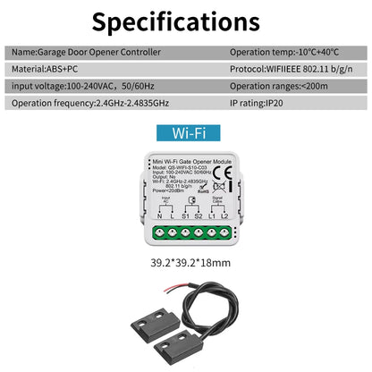 Tuya Smart Garage Door Switch Module