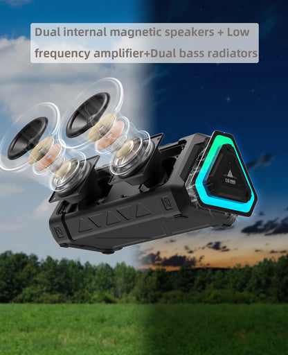 MLOVE P3 Outdoor Bluetooth Speaker, Stereo Sound IPX7 Waterproof, Micro SD Card, RGB Light