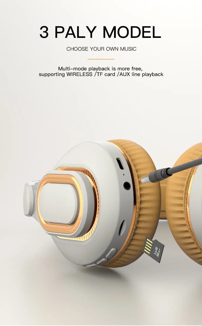 H7/H3 Bluetooth Headphone Wireless Headset with Mic USB Adaptor Headset Stereo Foldable Bass