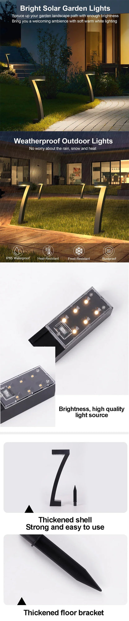 4/8 Pcs Solar LED Light Garden Lights