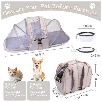 2-in-1 Multifunctional Cat Backpack With Double Expandable