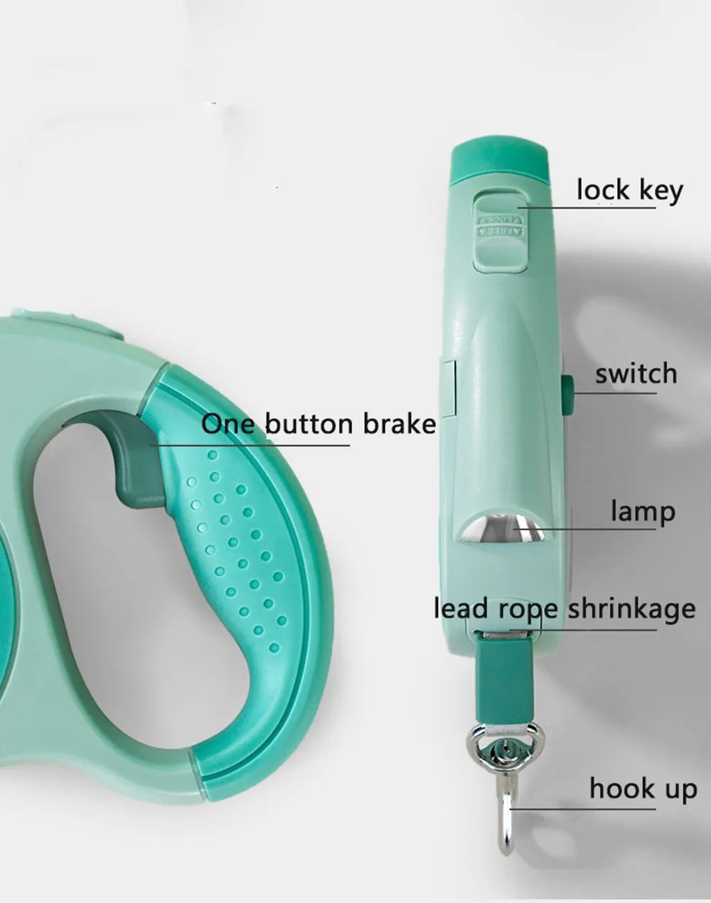 Dog Leash With Led Lights and Garbage Bag