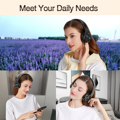 Wireless Headphones Bluetooth Stereo Headset Game with Build-in MIC with Universal for Android and iOS