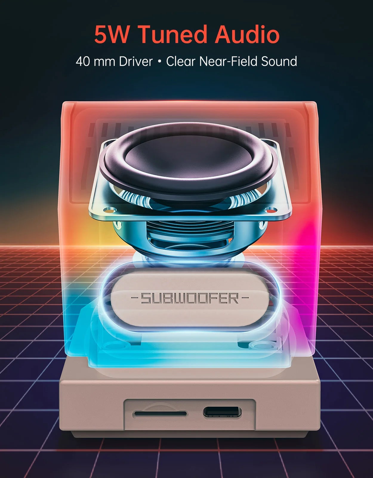 Divoom Portable MiniToo Retro Bluetooth Speaker Pixel Display Music Box