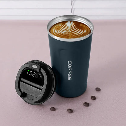 450ml Thermos Bottle Smart Display Temperature 316 Stainless Steel Vacuum Cup Office Coffee