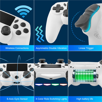 GAMINJA Wireless Gamepad With 6-axis Gyroscope For PS4, PS3, PC