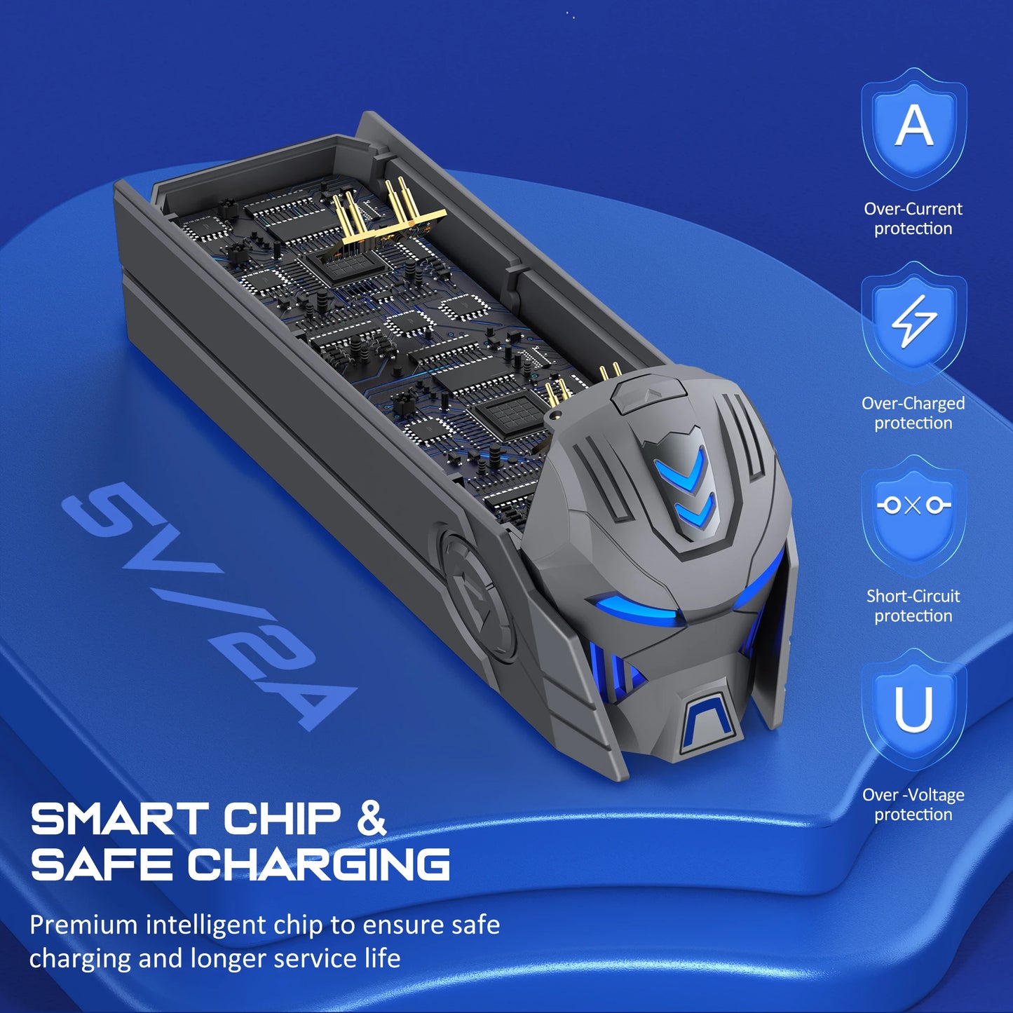 For PlayStation 5 Dualsense Controllers Fast PS5 Dual Controller Stand Charger Dock-LED