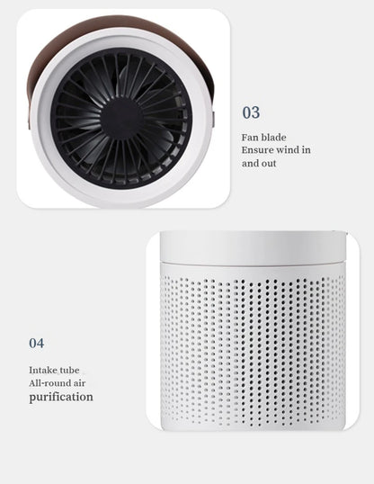 Portable Wireless HEPA Air Purifier for Home, Formaldehyde and Pollen Allergy Relief