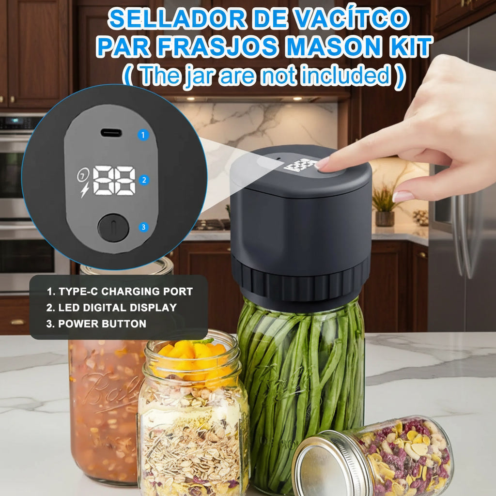 Sellador al Vacío para Frascos Mason